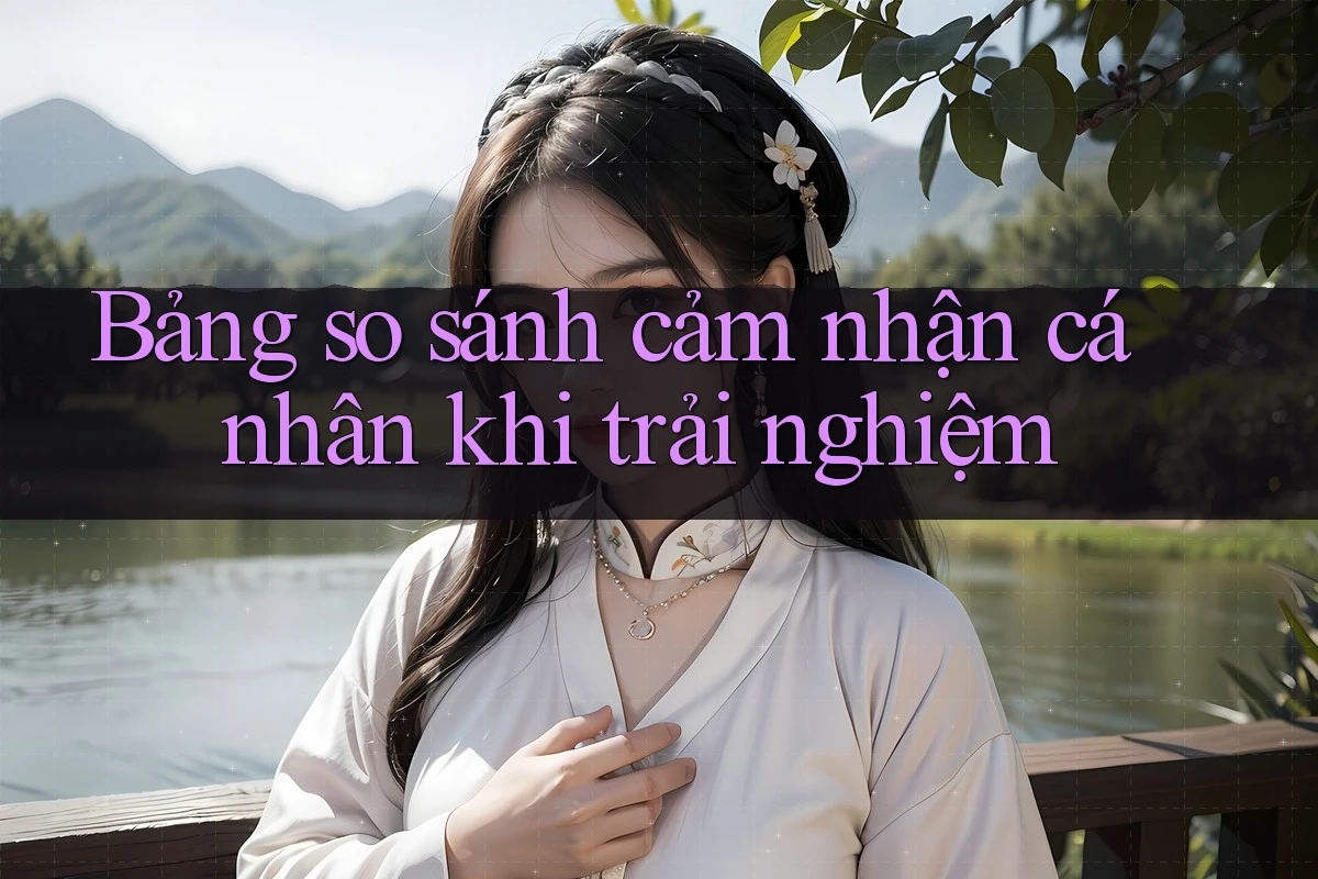 Bảng so sánh cảm nhận cá nhân khi trải nghiệm Bảng so sánh cảm nhận cá nhân khi trải nghiệm