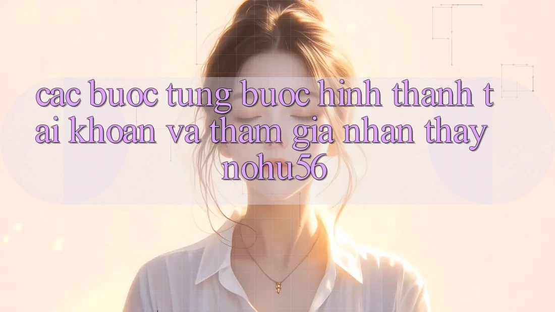 Các bước Từng Bước Hình thành tài khoản Và Tham Gia Nhận thấy nohu56 Các bước Từng Bước Hình thành tài khoản Và Tham Gia Nhận thấy nohu56