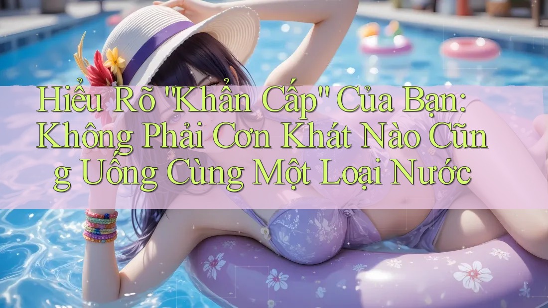 Hiểu Rõ “Khẩn Cấp” Của Bạn: Không Phải Cơn Khát Nào Cũng Uống Cùng Một Loại Nước